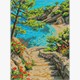 Ideyka AMO20492 Diamond Painting Türkisküste der Träume mit Rahmen 30 x 40 cm
