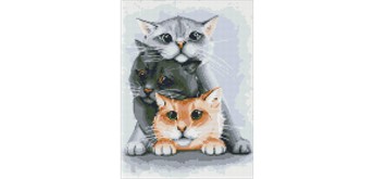 Ideyka AMO7134 Diamond Painting Kleine Haustiere 30 x 40 mit Rahmen