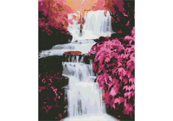 ideyka AMO7236 Diamond Painting - Wasserfall mit Rahmen 40 x 50 cm