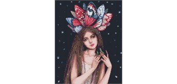 Ideyka AMO7265 Diamond Painting mit Rahmen - Farben der Schmetterlinge 40 x 50 cm