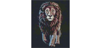 ideyka AMO7306 Diamond Painting - Löwe mit Rahmen 40 x 50 cm