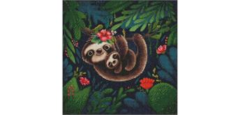 ideyka AMO7325 Diamond Painting - Die Tropen mit Rahmen 40 x 40 cm
