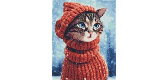 Ideyka AMO7350 Diamond Painting Wunderschöne Katze 40 x 50 cm