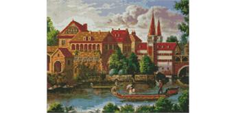 ideyka AMO7361 Diamond Painting - Romanze mit Rahmen 40 x 50 cm