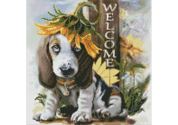 Ideyka AMO7364 Diamond Painting - Unter der Sonnenblume mit Rahmen 40 x 40 cm