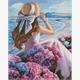 ideyka AMO7384 Diamond Painting - Blühende Küste mit Rahmen 40 x 50 cm