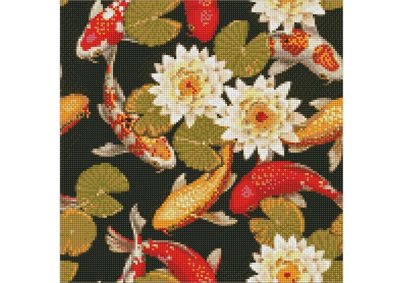 Ideyka AMO7401 Diamond Painting Regenbogen Karpfen 40 x 40 cm