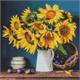 ideyka AMO7417 Diamond Painting - Sonnenblumen mit Rahmen 40 x 40 cm