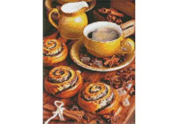 ideyka AMO7455 Diamond Painting -Süsses Aroma mit Rahmen 30 x 40 cm