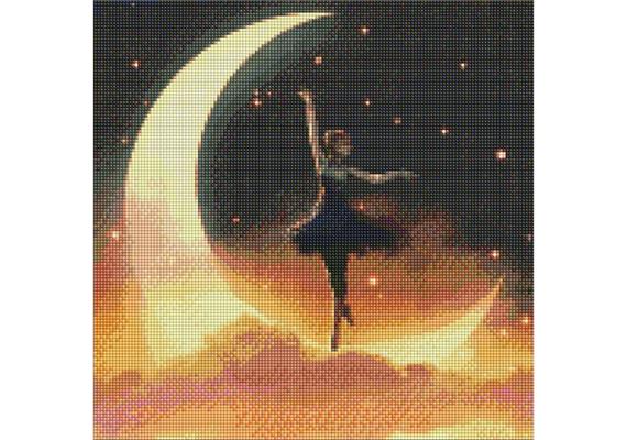 ideyka AMO7460 Diamond Painting - Mondprinzessin mit Rahmen 40 x 40 cm