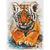 ideyka AMO7483 Diamond Painting - Tigerjunges mit Rahmen 30 x 40 cm