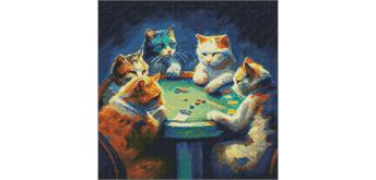ideyka AMO7522 Diamond Painting - Glücksspiel mit Rahmen 40 x 40 cm