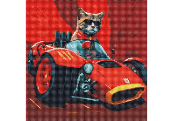 ideyka AMO7560 Diamond Painting - Leben in Höchstgeschwindigkeit mit Rahmen 40 x 40 cm