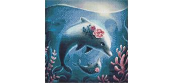 ideyka AMO7571 Diamond Painting - Meerespromenade mit Rahmen 30 x 40 cm