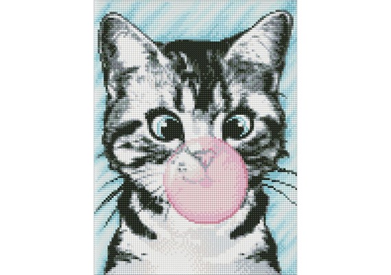 Ideyka AMO7585 Diamond Painting Rosa Blase 30 x 40 cm