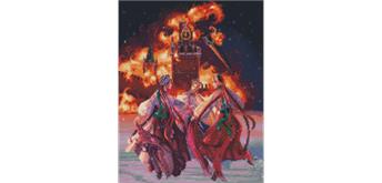 ideyka AMO7619 Diamond Painting - Das Feuer der Freiheit mit Rahmen 40 x 50 cm