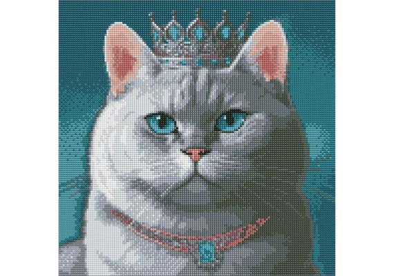 ideyka AMO7620 Diamond Painting - Stolzer König mit Rahmen 40 x 40 cm