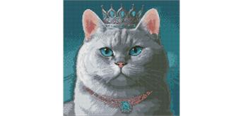 ideyka AMO7620 Diamond Painting - Stolzer König mit Rahmen 40 x 40 cm