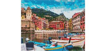 ideyka AMO7627 Diamond Painting - Stadt in Italien mit Rahmen 40 x 50 cm