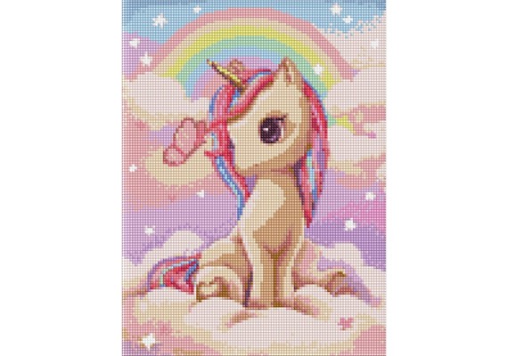 Ideyka AMO7631 Diamond Painting Neugieriges Einhorn 30 x 40 mit Rahmen Ideyka AMO7631 Diamond Painting Neugieriges Einhorn 30 x 40 mit Rahmen