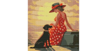 Ideyka AMO7645 Diamond Painting Morgenspaziergang 40 x 40 cm