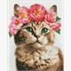 Ideyka AMO7664 Diamond Painting Anmutige Katze 40 x 50 mit Rahmen