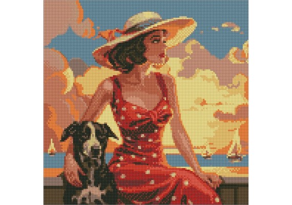 Ideyka AMO7693 Diamond Painting Atmosphäre des Meeres 40 x 40 cm