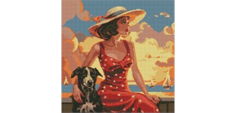 Ideyka AMO7693 Diamond Painting Atmosphäre des Meeres 40 x 40 cm