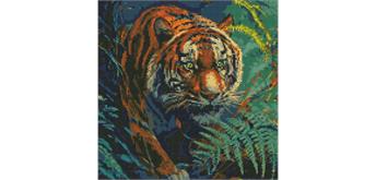 ideyka AMO7695 Diamond Painting - Dschungel-Lord mit Rahmen 40 x 40 cm
