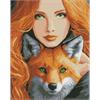 ideyka AMO7779 Diamond Painting - Feuerfuchs mit Rahmen 40 x 50 cm