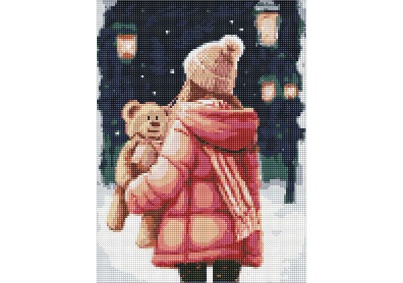 Ideyka AMO7784 Diamond Painting Winterspaziergang 30 x 40 cm