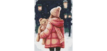 Ideyka AMO7784 Diamond Painting Winterspaziergang 30 x 40 cm