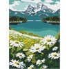 Ideyka AMO7803 Diamond Painting Blühende Gänseblümchen 30 x 40 mit Rahmen