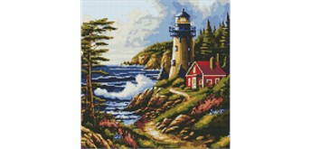 Ideyka AMO7817 Diamond Painting Meeresbrise 40 x 40 mit Rahmen