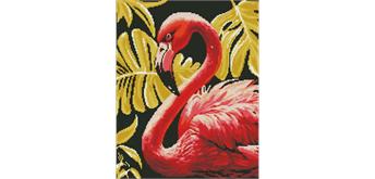 ideyka AMO7840 Diamond Painting - Anmutiger Flamingo mit Rahmen 40 x 50 cm