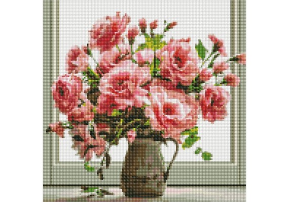 Ideyka AMO7863 Diamond Painting mit Rahmen - Das Aroma des Bouquets 40 x 40 cm