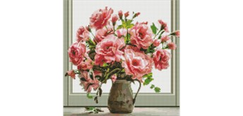 Ideyka AMO7863 Diamond Painting mit Rahmen - Das Aroma des Bouquets 40 x 40 cm