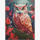 ideyka AMO7875 Diamond Painting - Eule mit Rahmen 30 x 40 cm