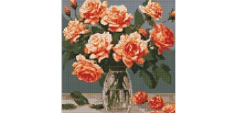 ideyka AMO7887 Diamond Painting - verfeinerter Strauss mit Rahmen 30 x 30 cm