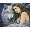 ideyka AMO7897 Diamond Painting - Unter dem Schutz des Wolfes 40 x 50 mit Rahmen