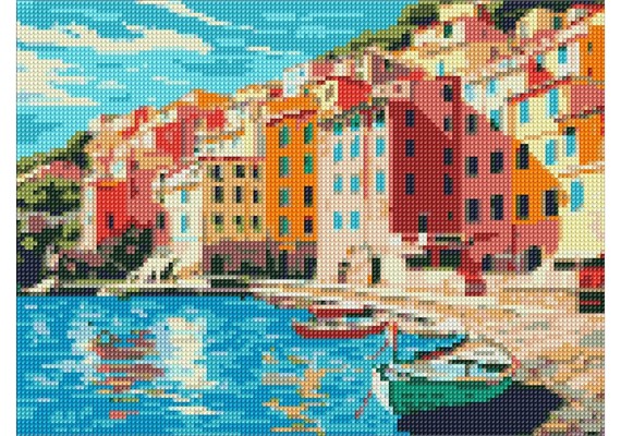 Ideyka AMO7911 Diamond Painting - Sonnige Stadt 30 x 40 cm