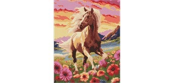 ideyka AMO7937 Diamond Painting - Ein anmutiges Pferd mit Rahmen 40 x 50 cm