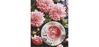 Ideyka AMO7948 Diamond Painting Rosa Dahlien 40 x 50 cm