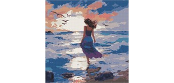 ideyka AMO7965 Diamond Painting - Ein schönes Element mit Rahmen 40 x 40 cm