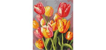 ideyka AMO7983 Diamond Painting - Frühlingsstrauss mit Rahmen 40 x 50 cm