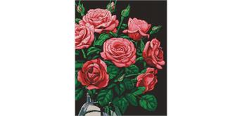 ideyka AMO7999 Diamond Painting - Luxuriöse Rosen mit Rahmen 40 x 50 cm