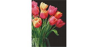 ideyka AMO8030 Diamond Painting - Tulpenduft mit Rahmen 30 x 40 cm