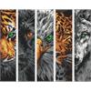 ideyka AMO8046 Diamond Painting - Raubtiere mit Rahmen 40 x 50 cm