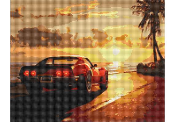 ideyka AMO8050 Diamond Painting - Reisen an der Küste mit Rahmen 40 x 50 cm