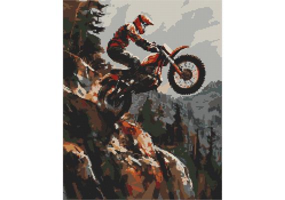 ideyka AMO8052 Diamond Painting - Extrem in den Bergen mit Rahmen 40 x 50 cm